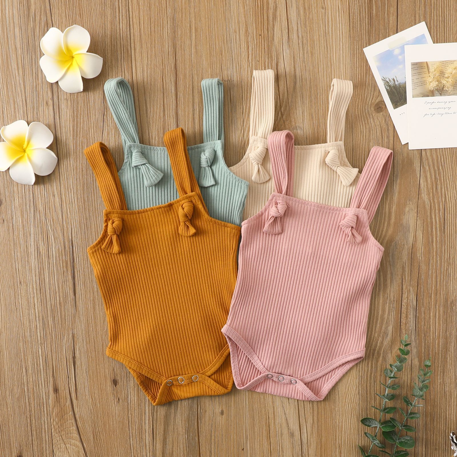 Wiloura Baby Cotton Strap Romper