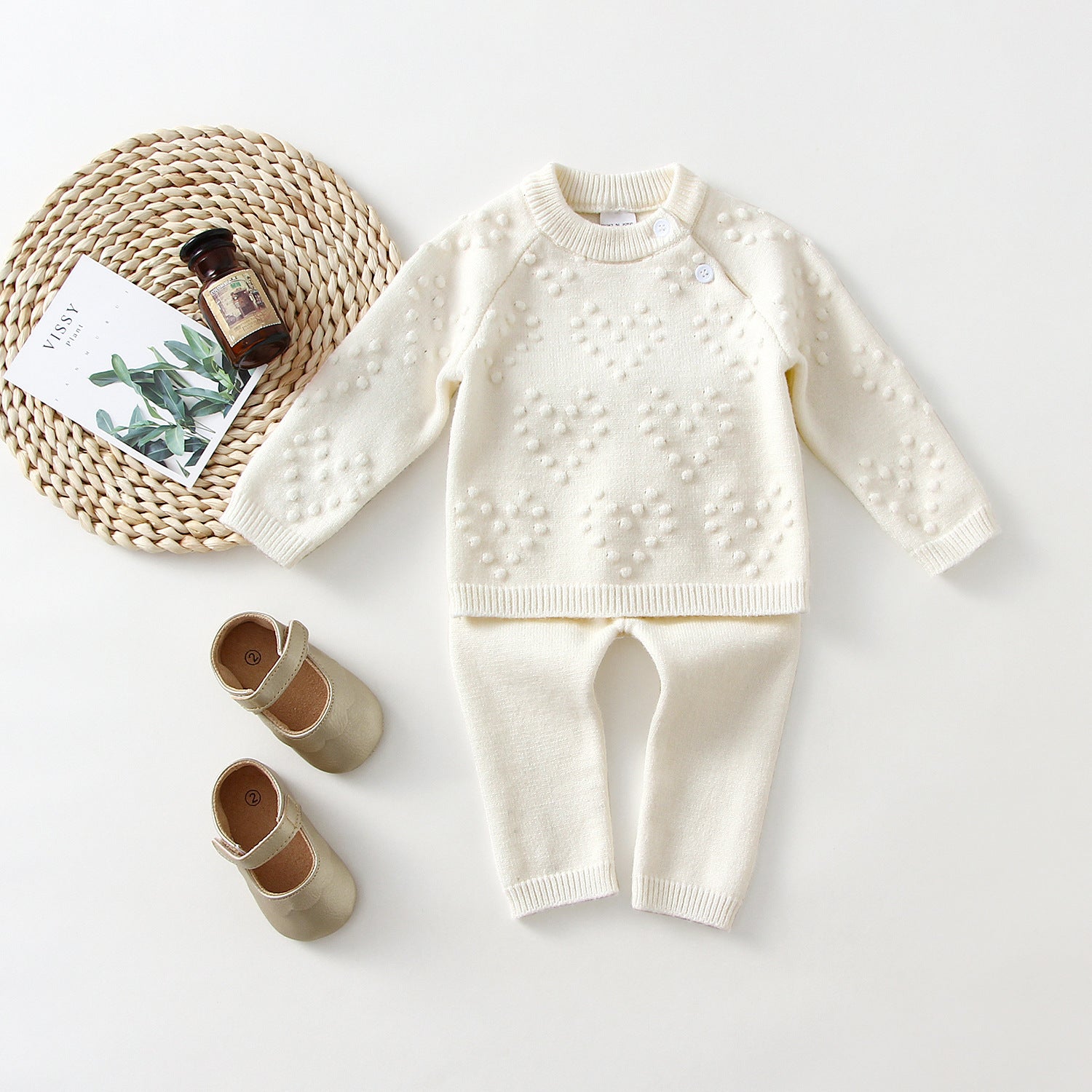 Wiloura Knitted Sweater And Pants Set