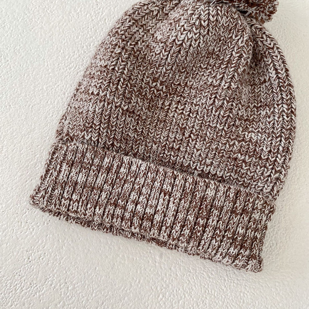 Wiloura Infant Fur Ball Knitted Hat 3-piece Set