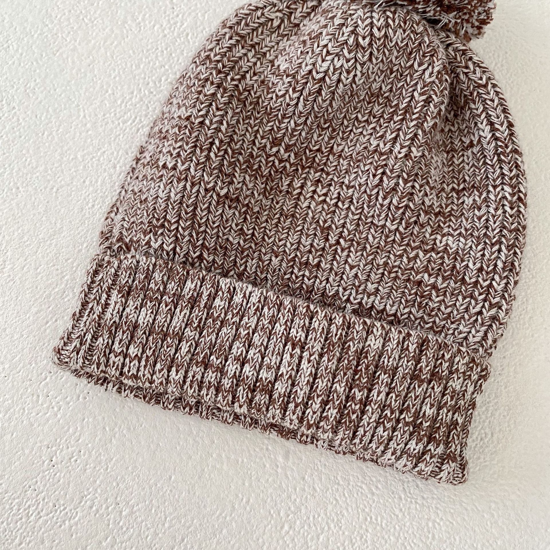 Wiloura Infant Fur Ball Knitted Hat 3-piece Set