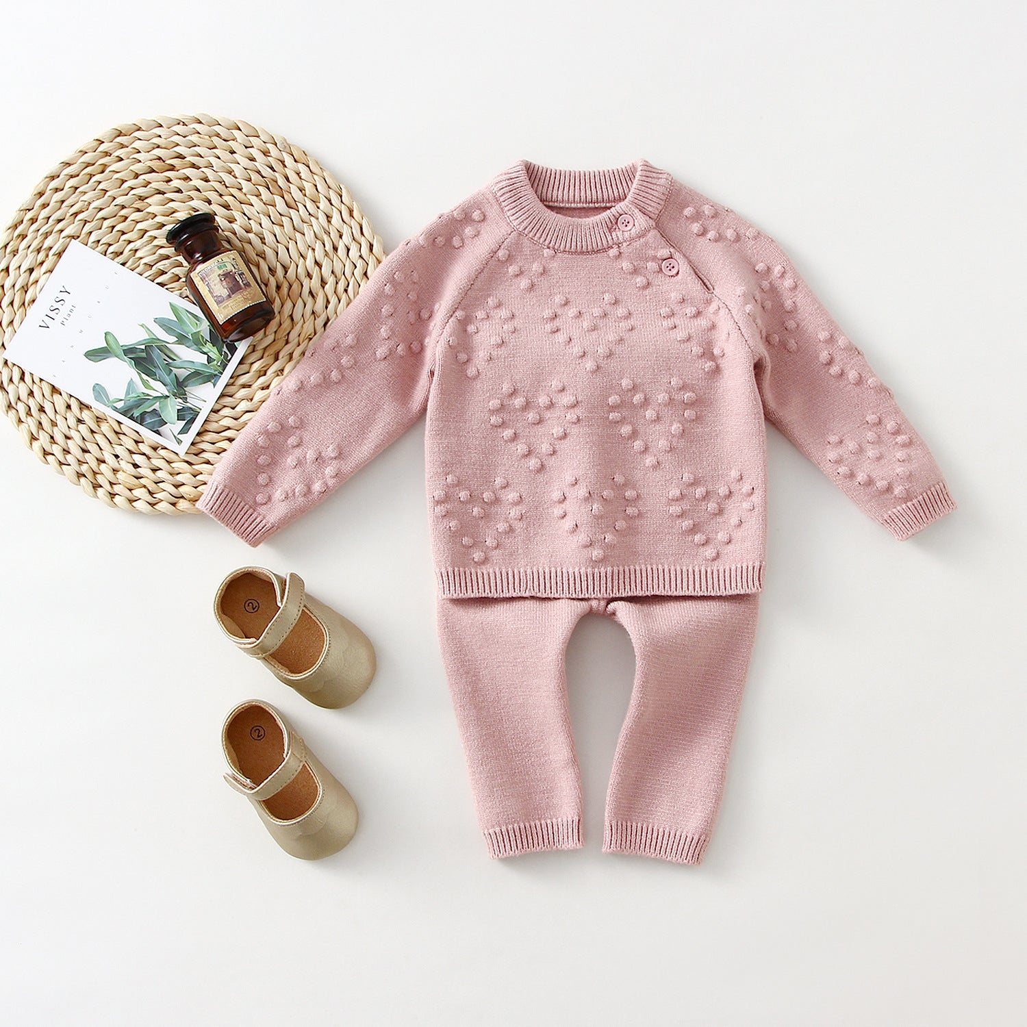 Wiloura Knitted Sweater And Pants Set