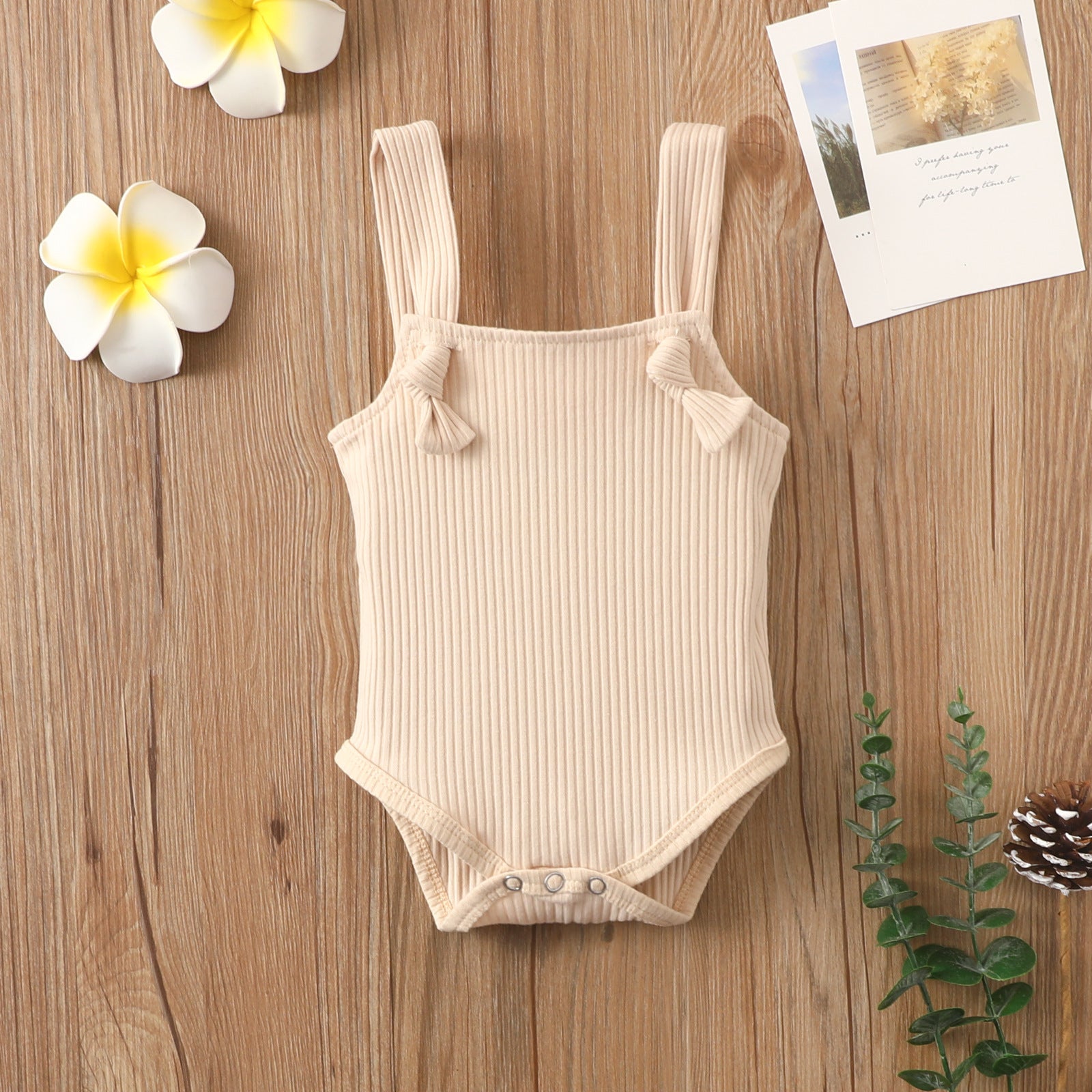 Wiloura Baby Cotton Strap Romper