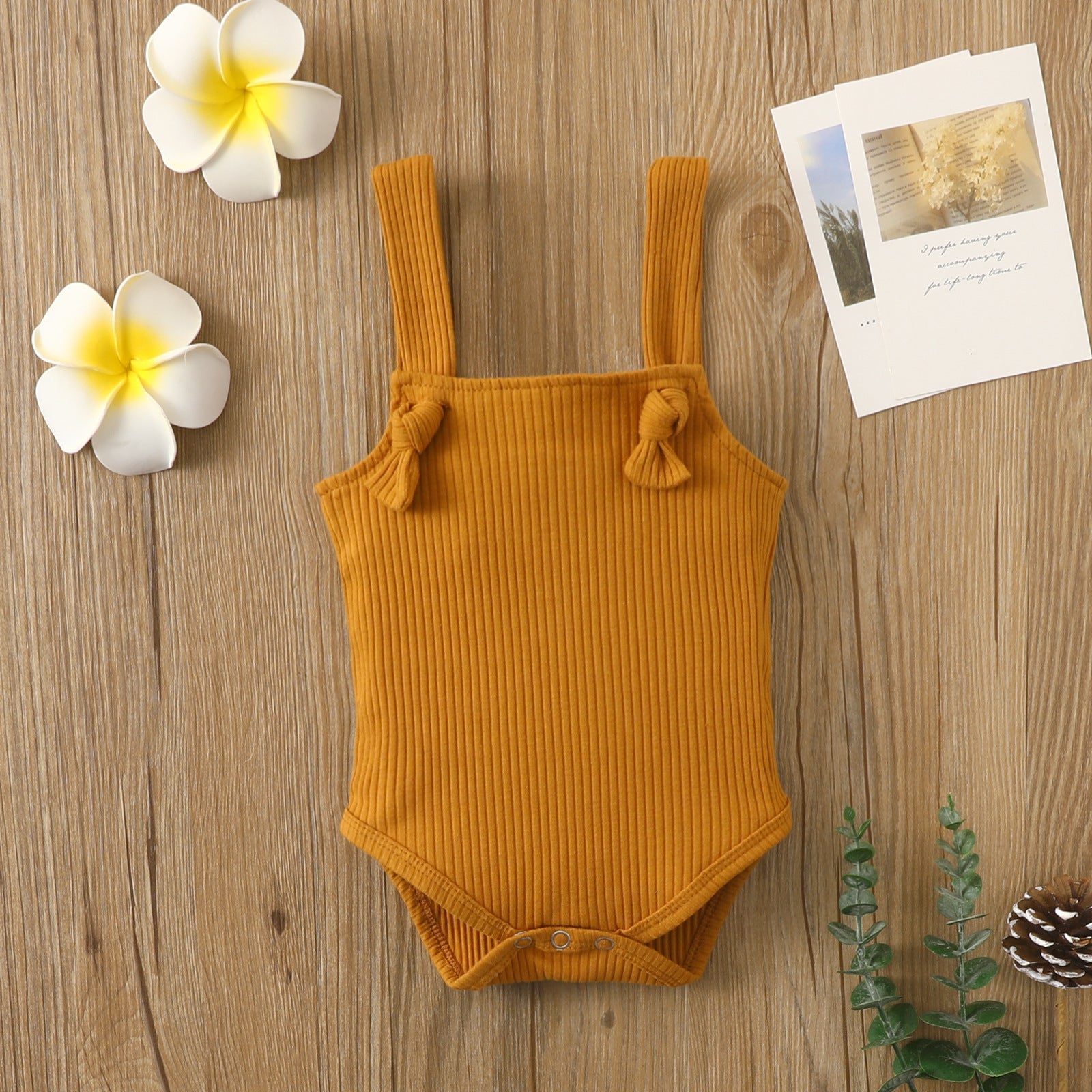 Wiloura Baby Cotton Strap Romper